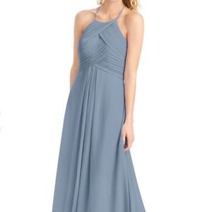 Azazie Ginger Dusty Blue Bridesmaid Dress
